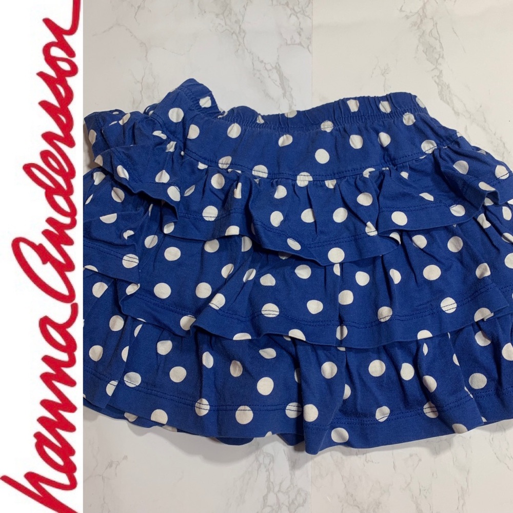 Hanna Andersson Blue 3 Tier Scooter Skirt w/ Short